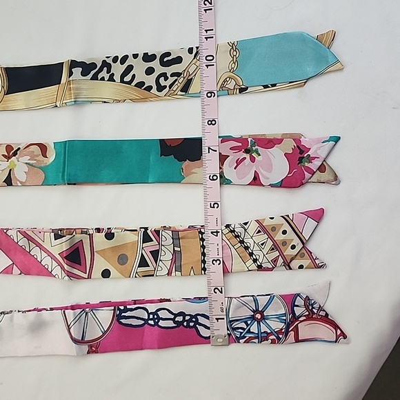 NWOT Silky Fashion Set of 4 Twilly Scarf Bandeaus - Picture 3 of 4